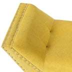Pouf de lit contemporain Adeco moderne recouvert de tissu, banc d'appoint