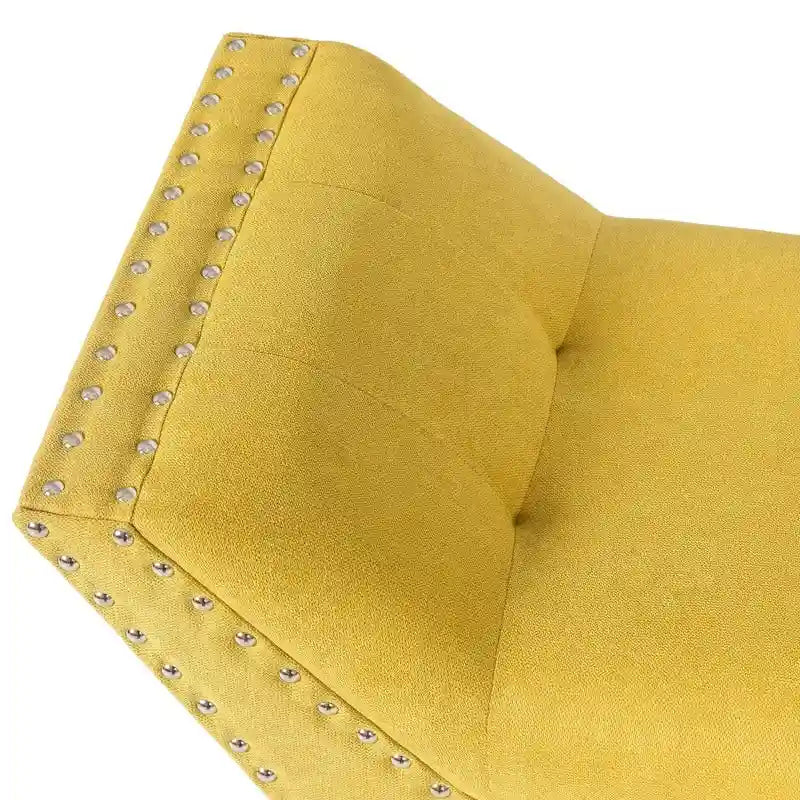 Pouf de lit contemporain Adeco moderne recouvert de tissu, banc d'appoint