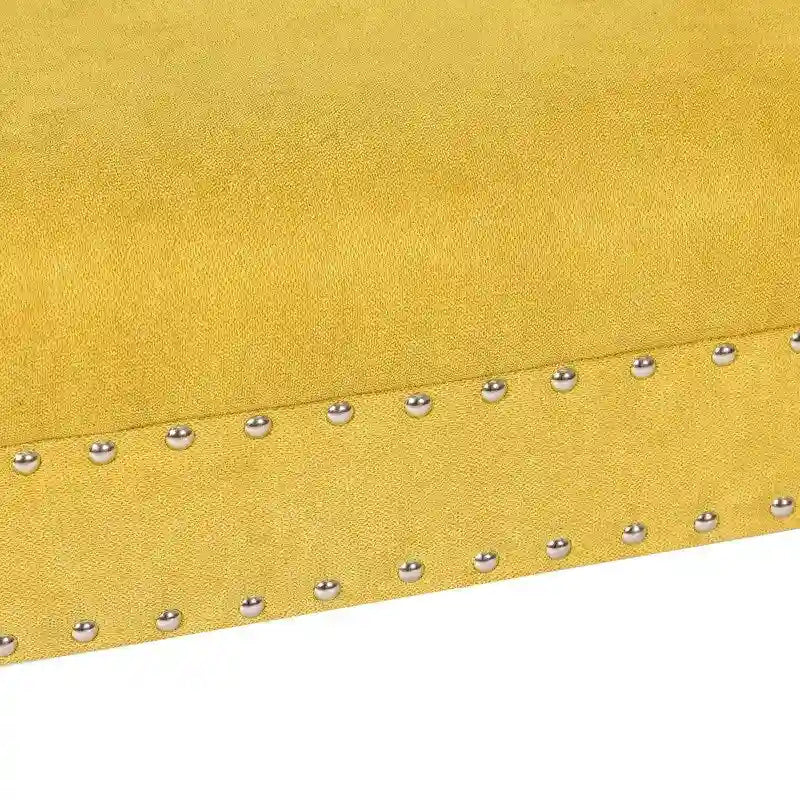 Pouf de lit contemporain Adeco moderne recouvert de tissu, banc d'appoint