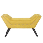 Pouf de lit contemporain Adeco moderne recouvert de tissu, banc d'appoint