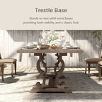 Table de salle à manger extensible en bois Gray Barn Windswept Rustic de 90 pouces