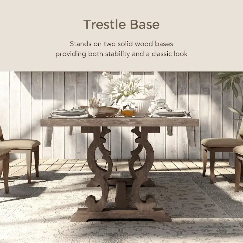 Table de salle à manger extensible en bois Gray Barn Windswept Rustic de 90 pouces