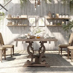 Table de salle à manger extensible en bois Gray Barn Windswept Rustic de 90 pouces