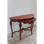 Console Windsor sculptée en demi-lune