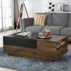 Table basse DH BASIC Transitional Brown 47 pouces à 1 étagère avec plateau coulissant par Denhour
