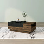 Table basse DH BASIC Transitional Brown 47 pouces à 1 étagère avec plateau coulissant par Denhour