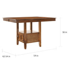 Table de salle à manger extensible Marsden Wood, hauteur comptoir, par iNSPIRE Q Classic