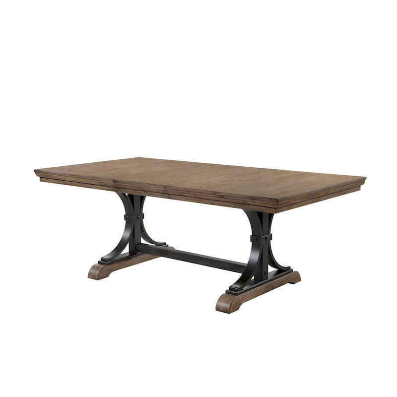 Ensemble de table à manger à rallonge amovible 9 pièces Roundhill Furniture Birmingham