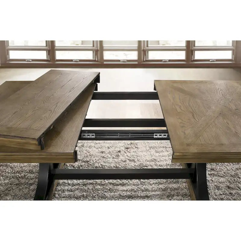 Ensemble de table à manger à rallonge amovible 9 pièces Roundhill Furniture Birmingham