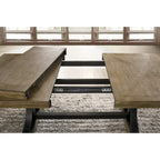 Ensemble de table à manger à rallonge amovible 9 pièces Roundhill Furniture Birmingham
