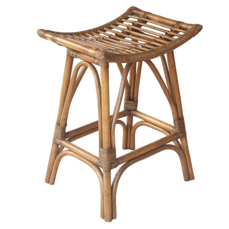 Tabouret de bar en rotin Imari