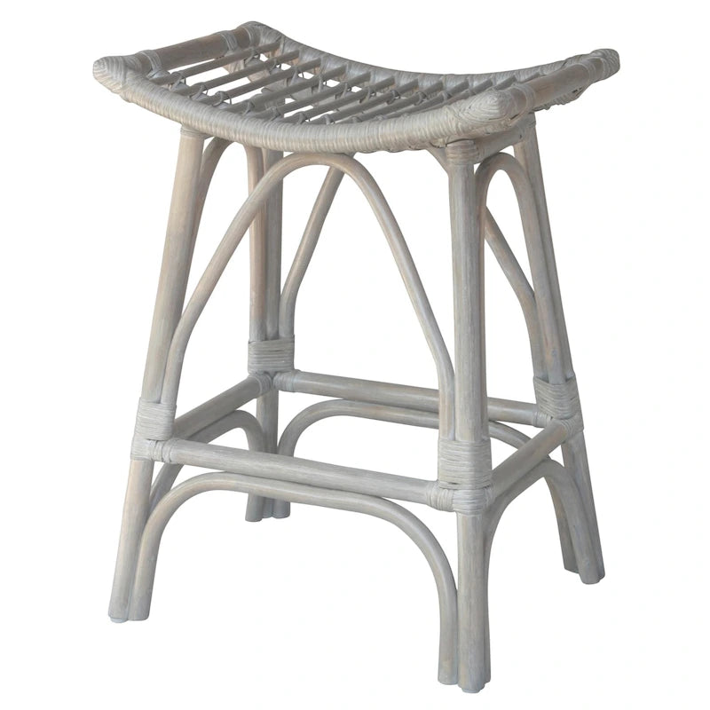 Tabouret de bar en rotin Imari