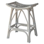 Tabouret de bar en rotin Imari