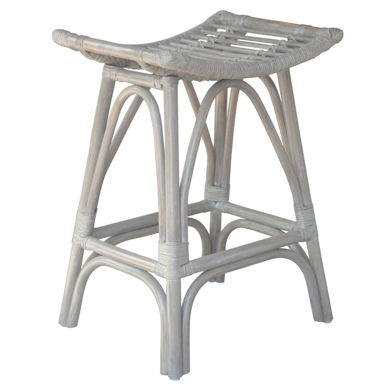 Tabouret de bar en rotin Imari