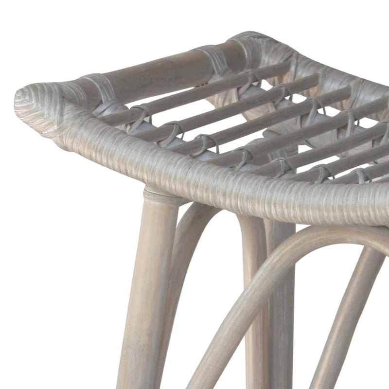 Tabouret de bar en rotin Imari