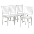 Chaises de salle à manger Simple Living à dossier à lattes en bois massif (ensemble de 4)