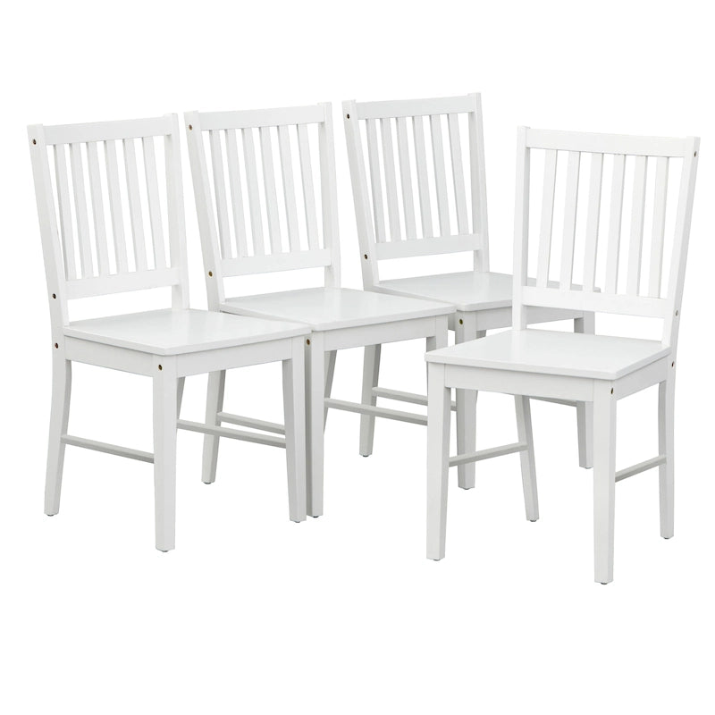 Chaises de salle à manger Simple Living à dossier à lattes en bois massif (ensemble de 4)