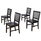 Chaises de salle à manger Simple Living à dossier à lattes en bois massif (ensemble de 4)