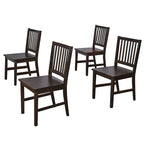 Chaises de salle à manger Simple Living à dossier à lattes en bois massif (ensemble de 4)