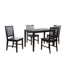 Chaises de salle à manger Simple Living à dossier à lattes en bois massif (ensemble de 4)