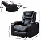 Fauteuils de cinéma maison en cuir respirant avec ports USB et porte-gobelets
