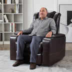 Fauteuils de cinéma maison en cuir respirant avec ports USB et porte-gobelets