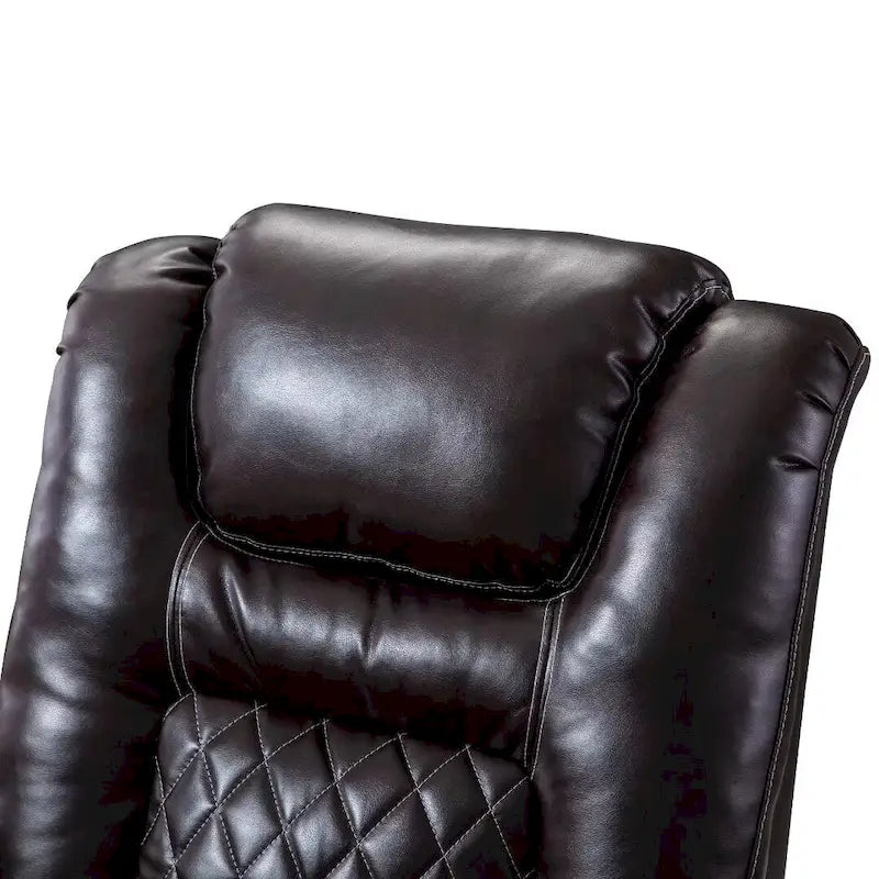 Fauteuils de cinéma maison en cuir respirant avec ports USB et porte-gobelets