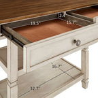 Îlot de cuisine Elena bicolore style antique par iNSPIRE Q Classic