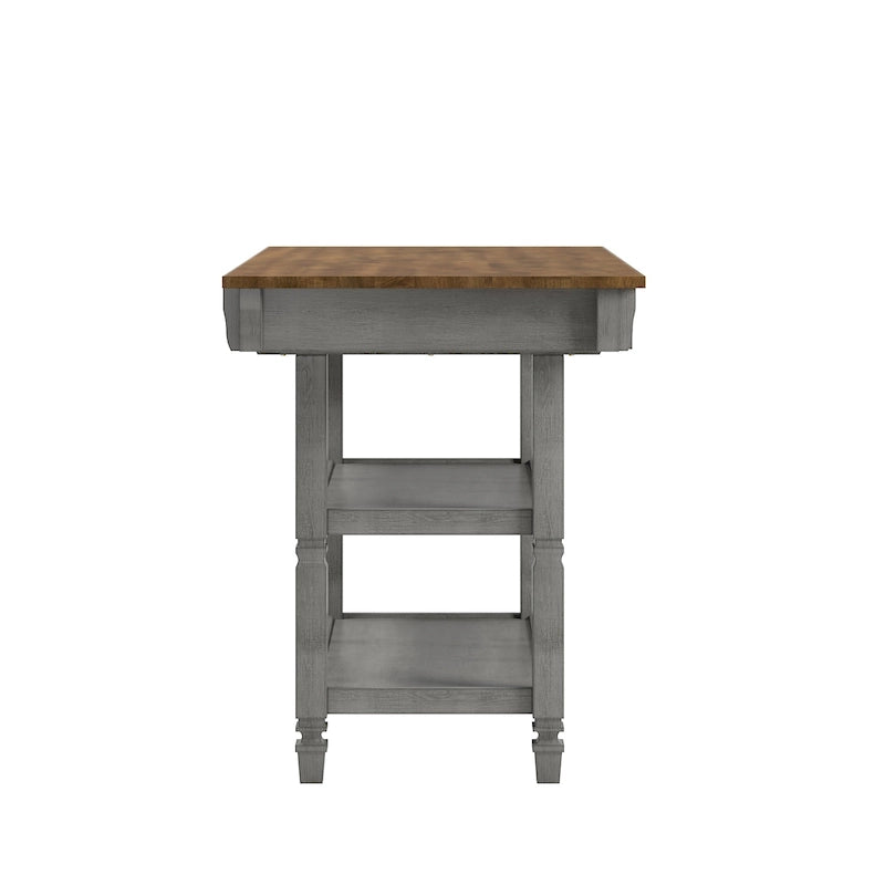Îlot de cuisine Elena bicolore style antique par iNSPIRE Q Classic