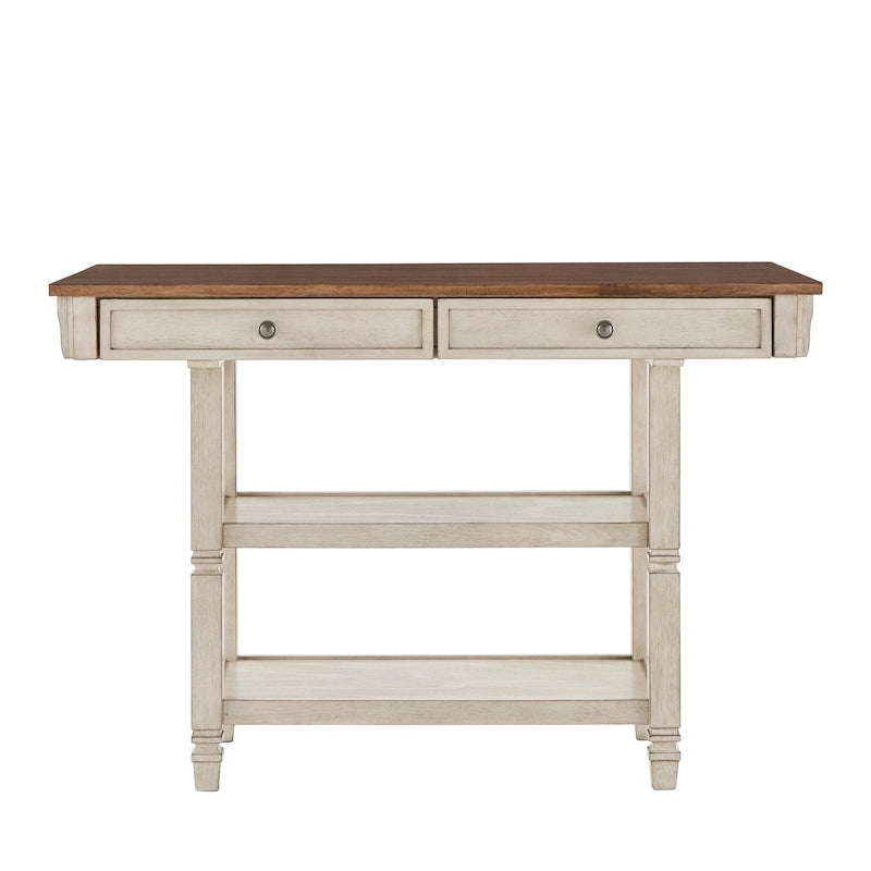 Îlot de cuisine Elena bicolore style antique par iNSPIRE Q Classic