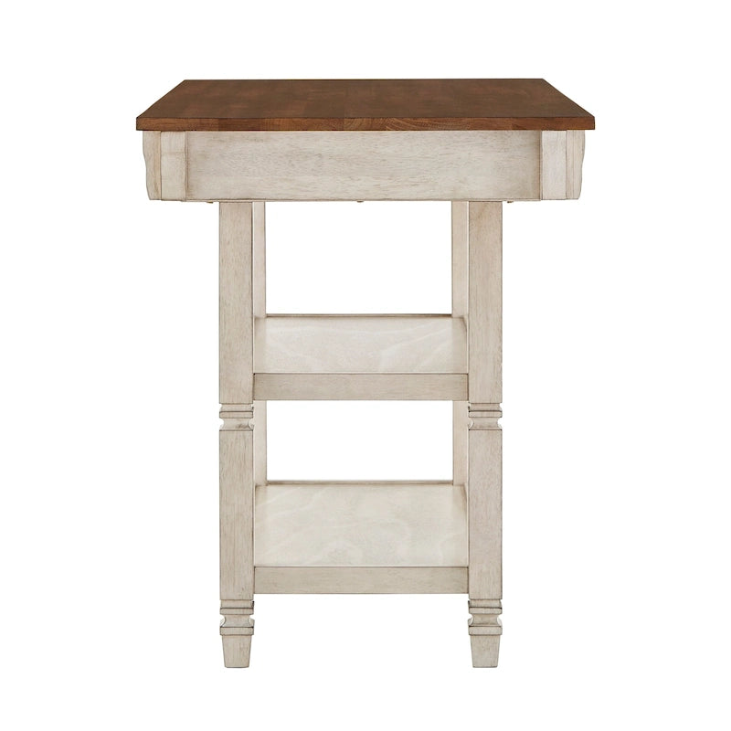 Îlot de cuisine Elena bicolore style antique par iNSPIRE Q Classic