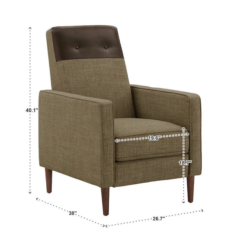 Fauteuil inclinable bicolore Leo par iNSPIRE Q Classic