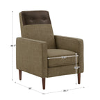 Fauteuil inclinable bicolore Leo par iNSPIRE Q Classic