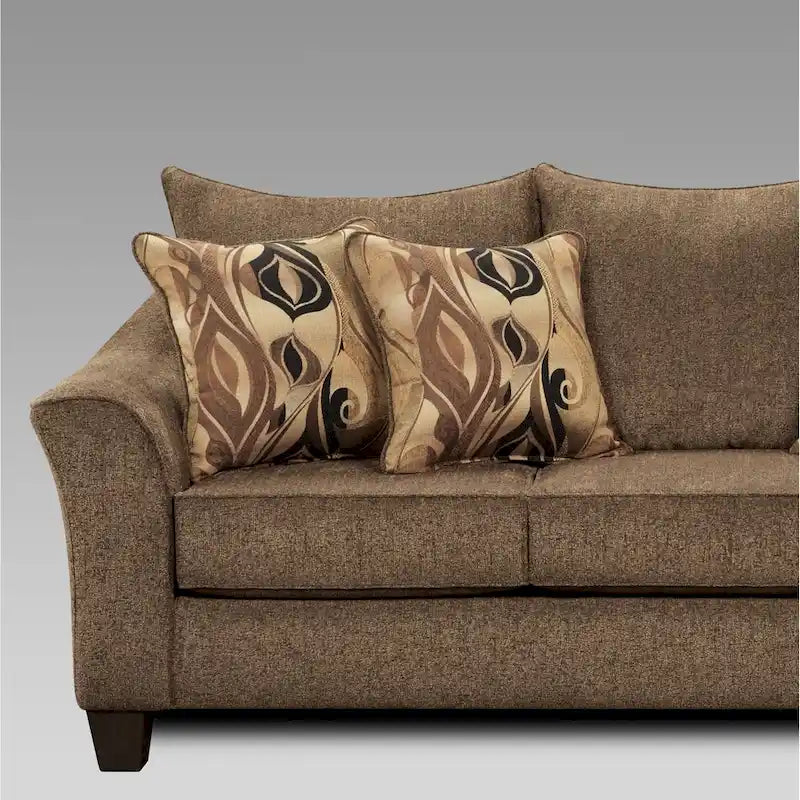 Ensemble canapé et causeuse en tissu Camero de Roundhill Furniture