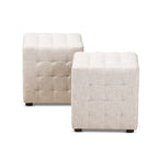 Ensemble ottoman 2 pièces en tissu contemporain