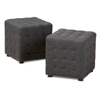 Ensemble ottoman 2 pièces en tissu contemporain