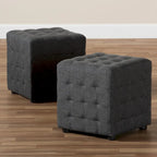 Ensemble ottoman 2 pièces en tissu contemporain