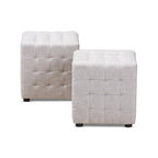 Ensemble ottoman 2 pièces en tissu contemporain