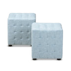 Ensemble ottoman 2 pièces en tissu contemporain
