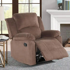 Fauteuil inclinable manuel, fauteuil inclinable rembourré en tissu doux, canapé une place pour salon ou chambre à coucher