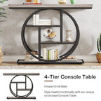 Console d'entrée, table basse industrielle à 4 niveaux à placer derrière le canapé