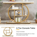 Console d'entrée, table basse industrielle à 4 niveaux à placer derrière le canapé