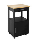 Chariot de cuisine Futzca avec rangement, table d'appoint roulante avec plan de travail, blanc - Non disponible