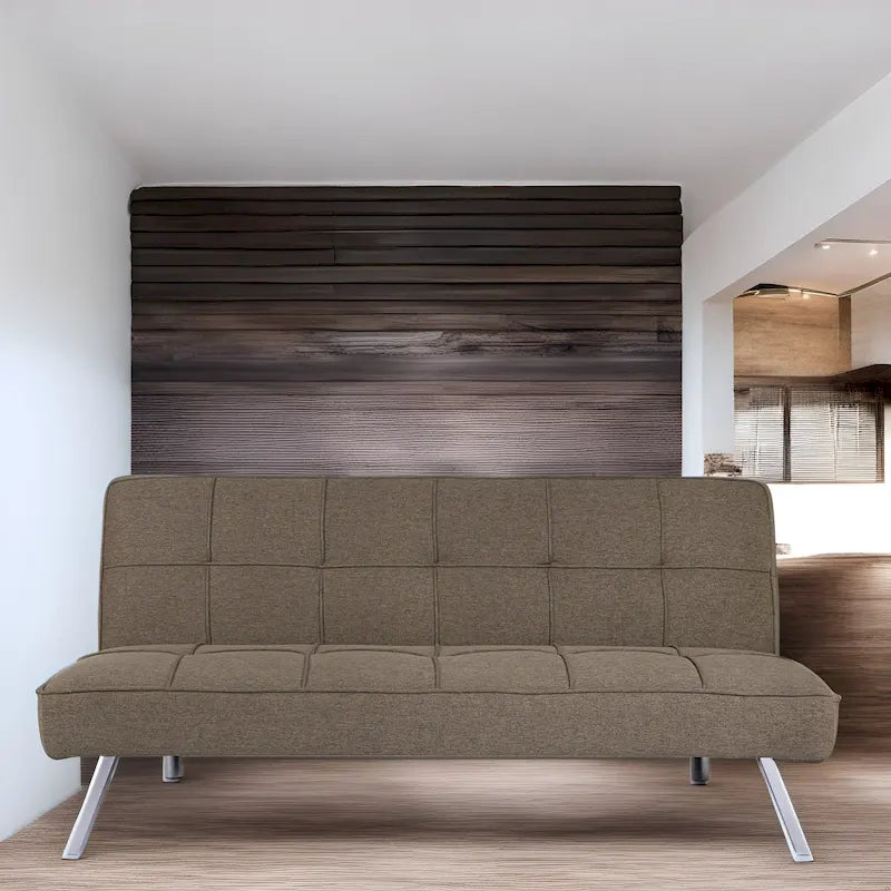Canapé-lit futon Modern Comfort - Capitonné, convertible, en lin, canapé-lit pour salon ou chambre d'amis