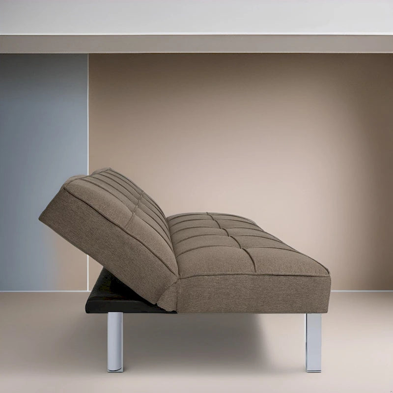Canapé-lit futon Modern Comfort - Capitonné, convertible, en lin, canapé-lit pour salon ou chambre d'amis