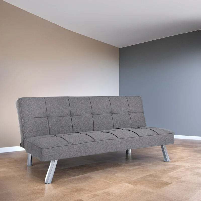 Canapé-lit futon Modern Comfort - Capitonné, convertible, en lin, canapé-lit pour salon ou chambre d'amis