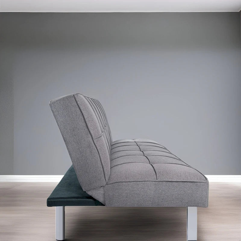 Canapé-lit futon Modern Comfort - Capitonné, convertible, en lin, canapé-lit pour salon ou chambre d'amis
