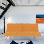 Canapé-lit futon Modern Comfort - Capitonné, convertible, en lin, canapé-lit pour salon ou chambre d'amis