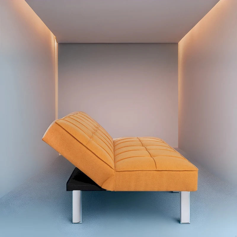 Canapé-lit futon Modern Comfort - Capitonné, convertible, en lin, canapé-lit pour salon ou chambre d'amis