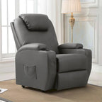 Fauteuil inclinable LACOO à levage électrique, en cuir PU, avec fonction massage